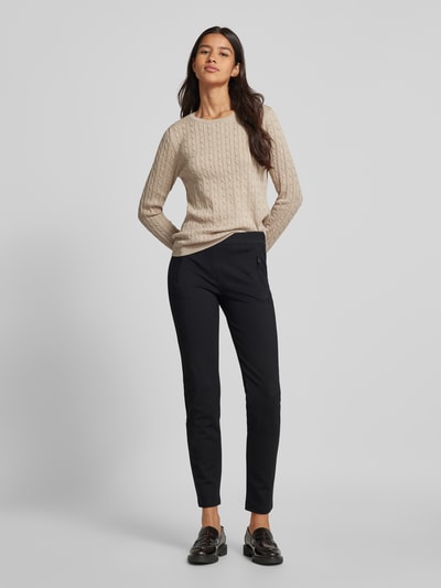 Peek & Cloppenburg Christian Berg WomanSlim Fit Stoffhose mit Reißverschlusstaschen in black