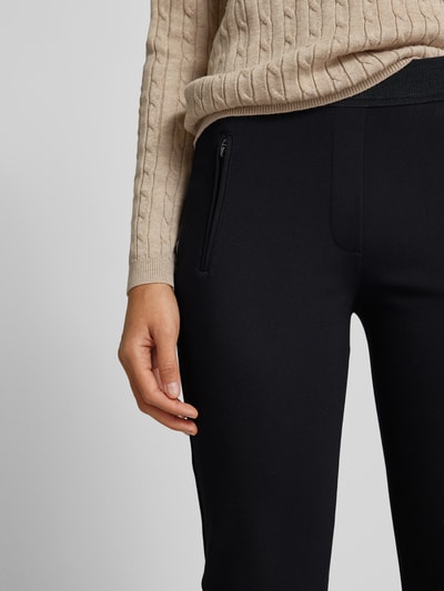 Peek & Cloppenburg Christian Berg WomanSlim Fit Stoffhose mit Reißverschlusstaschen in black Versandkostenfrei