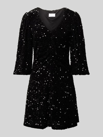Peek & Cloppenburg Jake*s CollectionMinikleid mit V-Ausschnitt und Pailletten in black Begrenztes Angebot