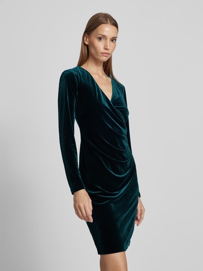 Peek & Cloppenburg Christian Berg CocktailKnielanges Cocktailkleid in Wickel-Optik in dunkelgruen Weihnachtsangebot