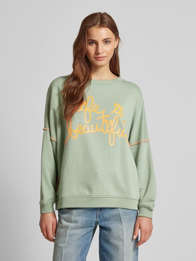 Peek & Cloppenburg miss goodlifeSweatshirt mit Label-Print Modell 'Life ist beautif' in mint Blitzangebot