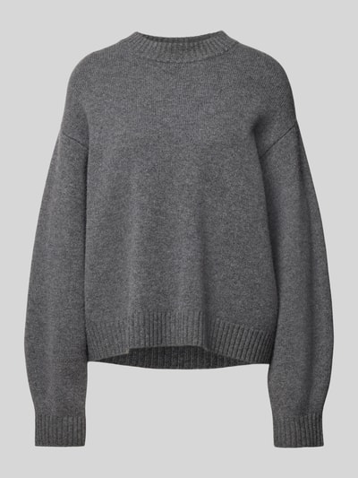 Peek & Cloppenburg Jake*s CasualStrickpullover mit gerippten Abschlüssen in dunkelgrau melange Bestseller