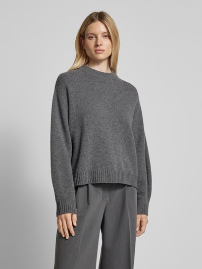 Peek & Cloppenburg Jake*s CasualStrickpullover mit gerippten Abschlüssen in dunkelgrau melange Bestseller
