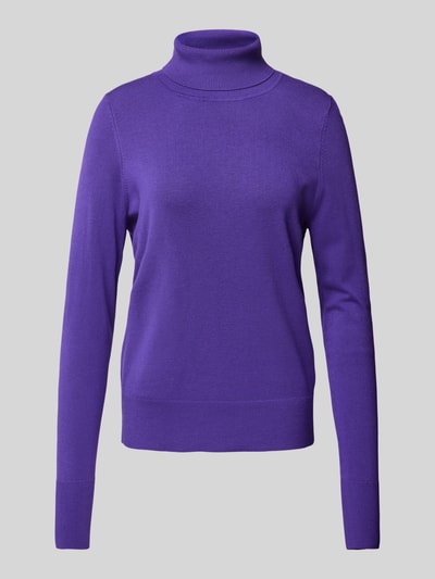 Peek & Cloppenburg Christian Berg WomanStrickpullover mit gerippten Abschlüssen in violett Riesige Ersparnisse