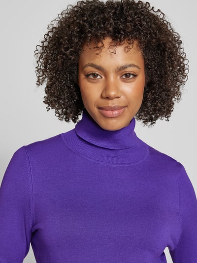 Peek & Cloppenburg Christian Berg WomanStrickpullover mit gerippten Abschlüssen in violett Riesige Ersparnisse