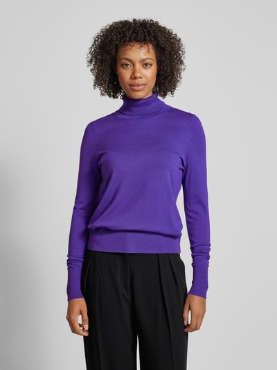 Peek & Cloppenburg Christian Berg WomanStrickpullover mit gerippten Abschlüssen in violett Riesige Ersparnisse