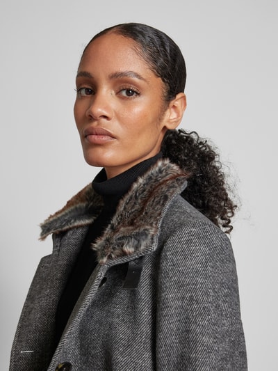 Peek & Cloppenburg Christian Berg Woman SelectionMantel mit Stehkragen in anthrazit melange VIP-Rabatte