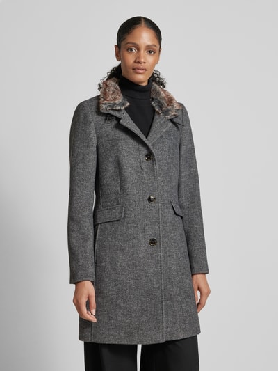Peek & Cloppenburg Christian Berg Woman SelectionMantel mit Stehkragen in anthrazit melange VIP-Rabatte