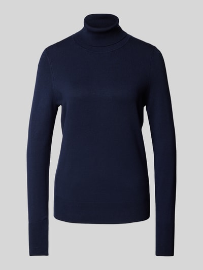 Peek & Cloppenburg Christian Berg WomanStrickpullover mit gerippten Abschlüssen in dunkelblau Wochenangebot