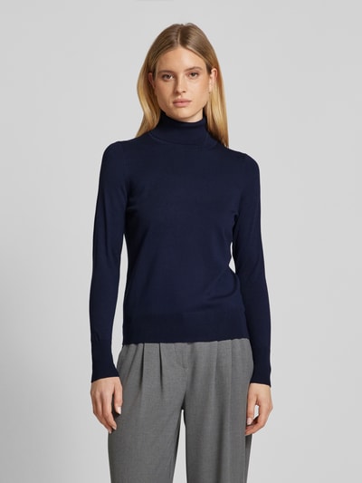 Peek & Cloppenburg Christian Berg WomanStrickpullover mit gerippten Abschlüssen in dunkelblau Wochenangebot