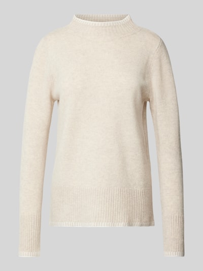 Peek & Cloppenburg Christian Berg WomanWollpullover mit Stehkragen in beige melange Begrenzte Freigabe