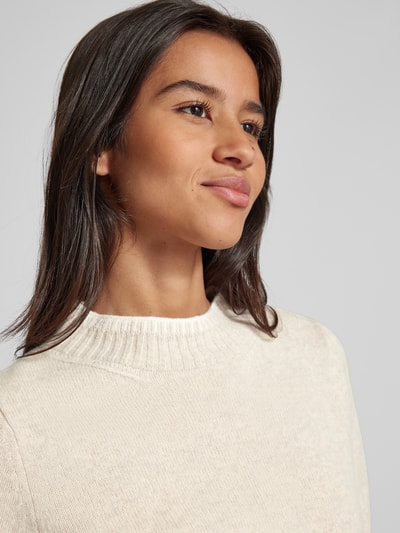 Peek & Cloppenburg Christian Berg WomanWollpullover mit Stehkragen in beige melange Begrenzte Freigabe
