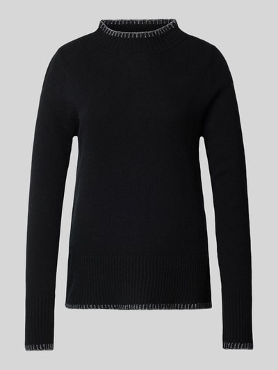 Peek & Cloppenburg Christian Berg WomanWollpullover mit Stehkragen in black Letzte 3 Tage