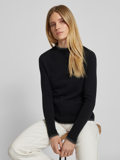 Peek & Cloppenburg Christian Berg WomanWollpullover mit Stehkragen in black Letzte 3 Tage