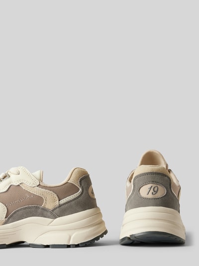 Peek & Cloppenburg GantLedersneaker mit Label-Details Modell 'Neuwill' in taupe Nur für heute