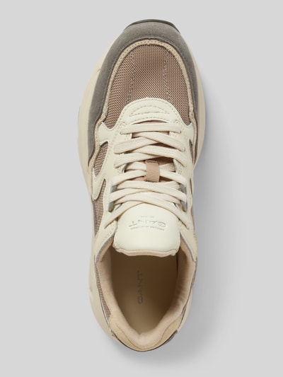 Peek & Cloppenburg GantLedersneaker mit Label-Details Modell 'Neuwill' in taupe Nur für heute