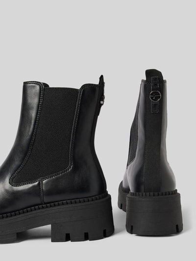 Peek & Cloppenburg TamarisChelsea Boots in Leder-Optik in black Sonderangebot der Fabrik