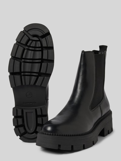 Peek & Cloppenburg TamarisChelsea Boots in Leder-Optik in black Sonderangebot der Fabrik