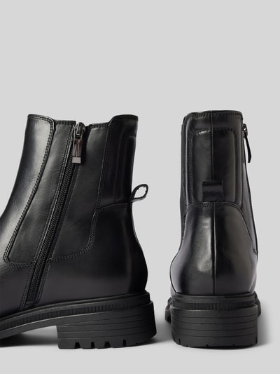 Peek & Cloppenburg TamarisStiefeletten aus Leder mit elastischen Einsätzen in black Riesige Rabatte