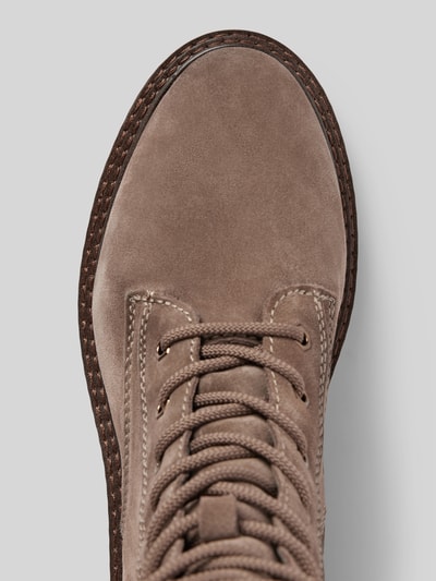 Peek & Cloppenburg TamarisSchnürboots aus Leder mit Ziernähten in mittelbraun Clearance-Verkauf