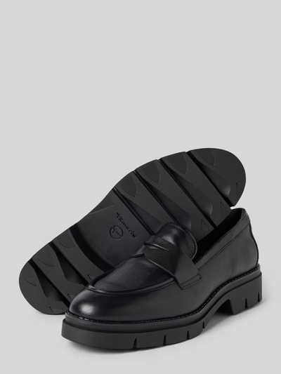 Peek & Cloppenburg TamarisLederloafer mit Schaftbrücke in black Im Verkauf