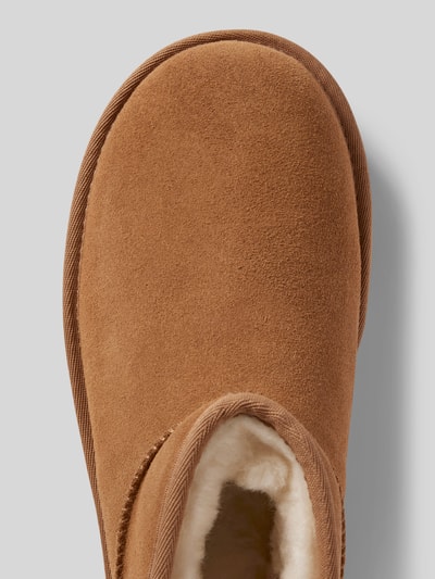 Peek & Cloppenburg UGGBoots aus Leder mit Plateausohle Modell 'CLASSIC ULTRA MINI' in camel zollfrei