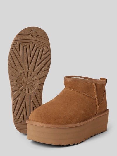 Peek & Cloppenburg UGGBoots aus Leder mit Plateausohle Modell 'CLASSIC ULTRA MINI' in camel zollfrei