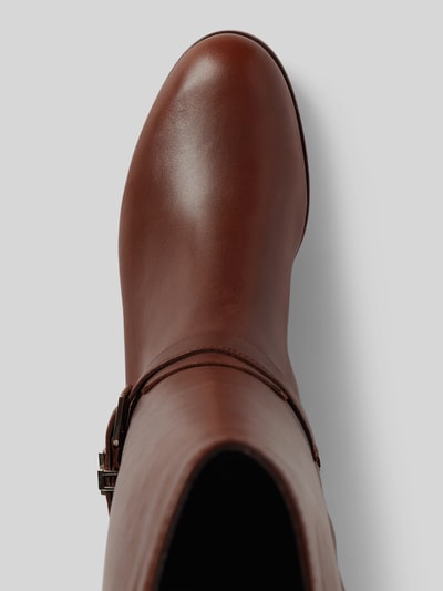 Peek & Cloppenburg Lauren Ralph LaurenLederstiefel mit Label-Applikation Modell 'BROOKE' in dunkelbraun 50% Rabatt für begrenzte Zeit