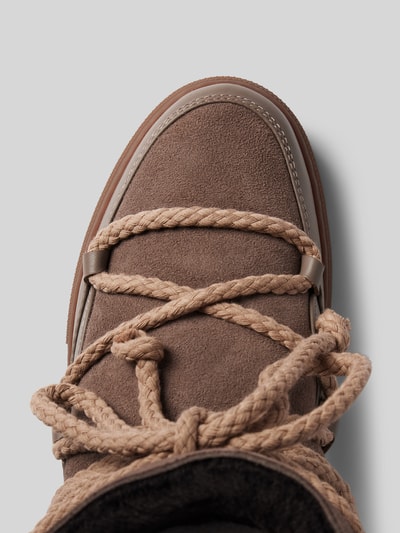 Peek & Cloppenburg INUIKIILederstiefel mit Label-Schriftzug in taupe Rabatt
