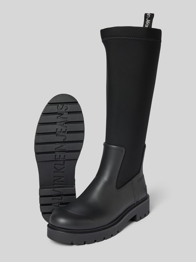 Peek & Cloppenburg Calvin Klein JeansGummistiefel mit elastischem Schaft Modell 'HIGH RAINBOOT NEOPRENE' in black Versandkostenfrei