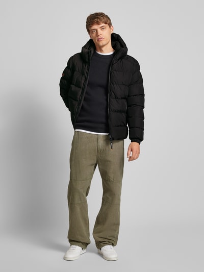 Peek & Cloppenburg SuperdrySteppjacke mit Reißverschlusstaschen in black
