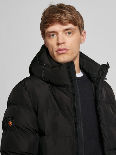 Peek & Cloppenburg SuperdrySteppjacke mit Reißverschlusstaschen in black Großer Ausverkauf