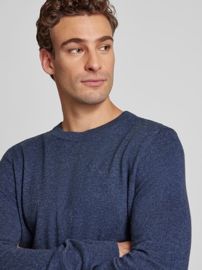 Peek & Cloppenburg MCNEALStrickpullover mit Rundhalsausschnitt in dunkelblau melange Exklusivangebot