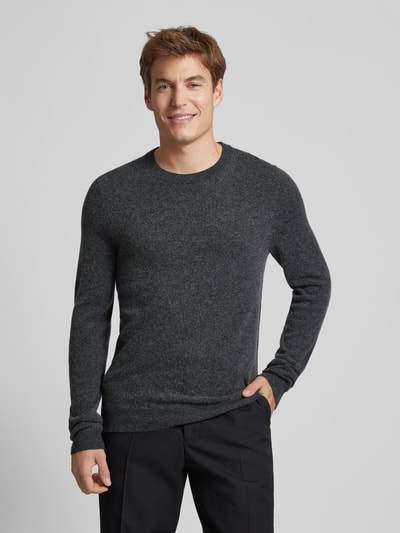 Peek & Cloppenburg MCNEALStrickpullover mit Rundhalsausschnitt in dunkelgrau melange Saisonschlussverkauf