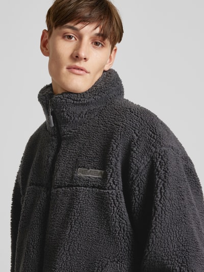 Peek & Cloppenburg REVIEWFleecejacke mit Label-Detail in black Black Friday