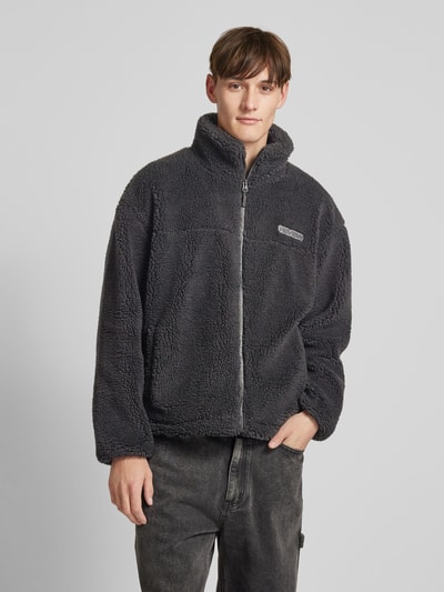 Peek & Cloppenburg REVIEWFleecejacke mit Label-Detail in black Black Friday