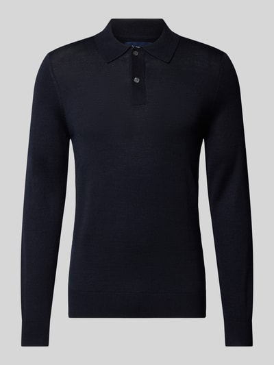 Peek & Cloppenburg Christian Berg MenSlim Fit Strickpullover mit Polokragen in marine Bestseller