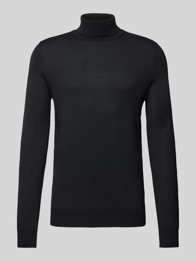 Peek & Cloppenburg Christian Berg MenStrickpullover mit Rollkragen in black Sonderangebote