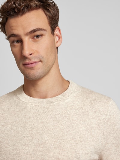 Peek & Cloppenburg MCNEALStrickpullover mit Rundhalsausschnitt in kitt melange VIP-Rabatte