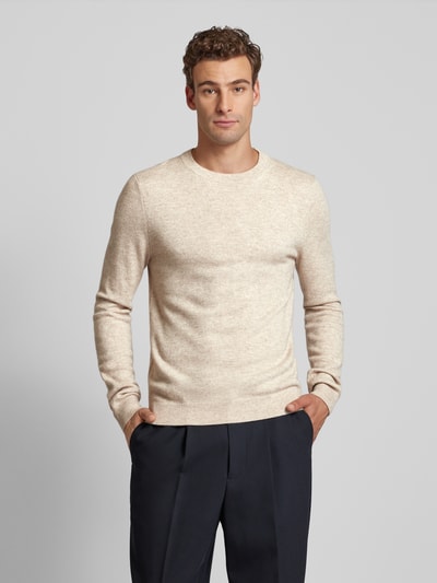 Peek & Cloppenburg MCNEALStrickpullover mit Rundhalsausschnitt in kitt melange VIP-Rabatte
