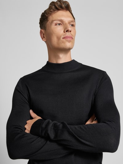Peek & Cloppenburg Christian Berg MenStrickpullover mit Turtleneck in black Neueste Stile