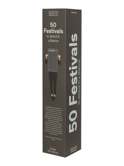 Peek & Cloppenburg DoiyInteraktives Poster aus Papier Modell '50 Festivals' in black Begrenzt auf 3 Tage