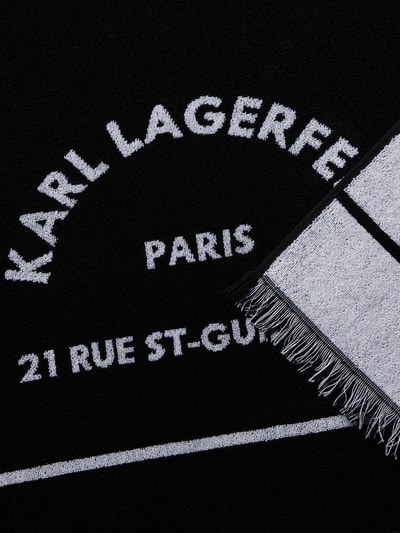 Peek & Cloppenburg Karl Lagerfeld BeachwearHandtuch mit ausgefransten Abschlüssen in black Meist gekauft