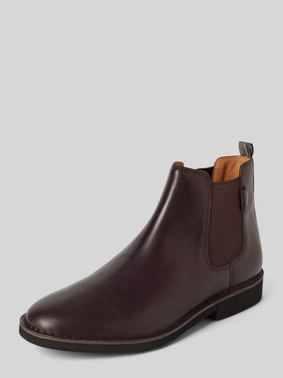 Peek & Cloppenburg Polo Ralph LaurenChelsea Boots aus Leder mit Label-Detail Modell 'TALAN' in dunkelbraun Muttertagsangebot
