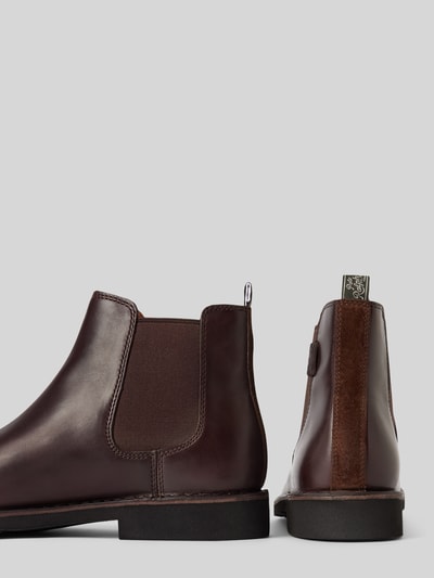 Peek & Cloppenburg Polo Ralph LaurenChelsea Boots aus Leder mit Label-Detail Modell 'TALAN' in dunkelbraun Muttertagsangebot