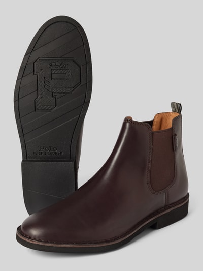 Peek & Cloppenburg Polo Ralph LaurenChelsea Boots aus Leder mit Label-Detail Modell 'TALAN' in dunkelbraun Muttertagsangebot