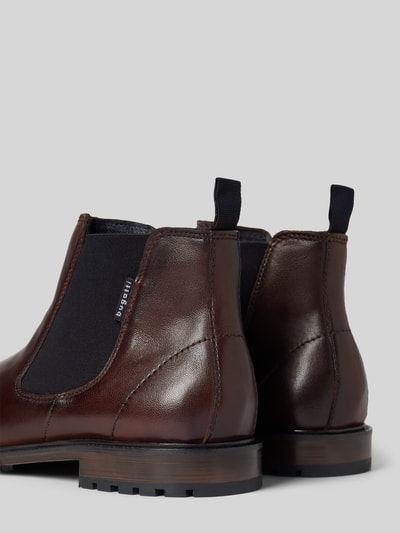 Peek & Cloppenburg bugattiChelsea Boots aus Leder mit Zugschlaufe Modell 'Bonifacio' in mittelbraun Vatertagsangebot