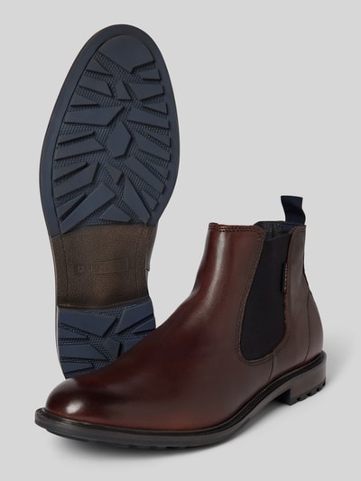 Peek & Cloppenburg bugattiChelsea Boots aus Leder mit Zugschlaufe Modell 'Bonifacio' in mittelbraun Vatertagsangebot