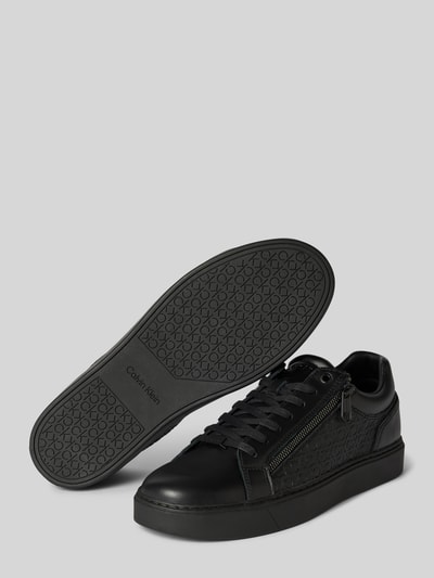 Peek & Cloppenburg CK Calvin KleinLedersneaker mit seitlichem Reißverschluss in black Neueste Mode