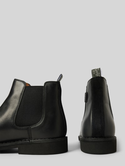 Peek & Cloppenburg Polo Ralph LaurenChelsea Boots aus Leder mit Label-Detail Modell 'TALAN' in black Blitzangebot